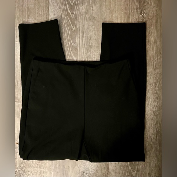 Ann Taylor The Side Zip Ankle Pant in Bi-Stretch - Black - Picture 2 of 9